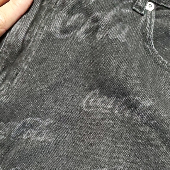 Coca Cola Black Jean Shorts Stylish Comfort - Picture 3 of 9